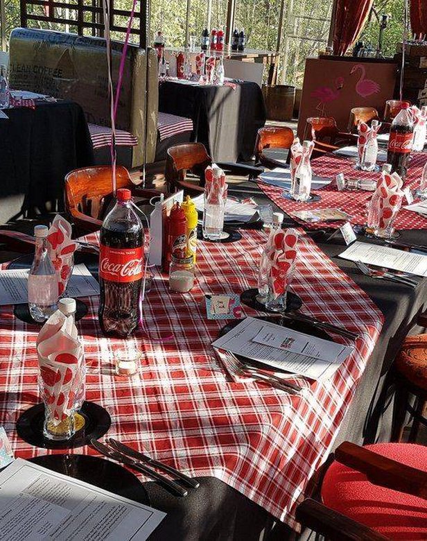 Themed dinner table at a private function